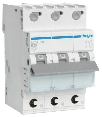 Hager MCS320 MCS320 Leitungsschutzschalter 3polig 20A 400V Hager MCS320 MCS320 Leitungsschutzschalter 3polig 20A 400V von Hager