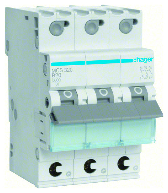 Hager MCS320 Sicherungsautomat 3P C-20A SSK Hager MCS320 Sicherungsautomat 3P C-20A SSK von Hager