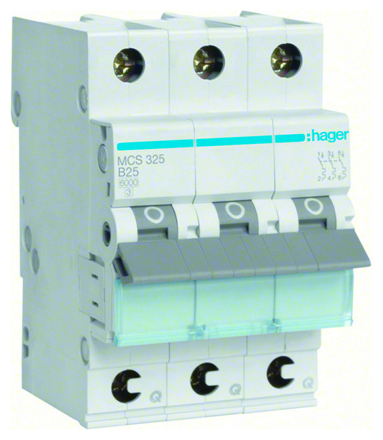 Hager MCS325 Sicherungsautomat 3P C-25A SSK von Hager