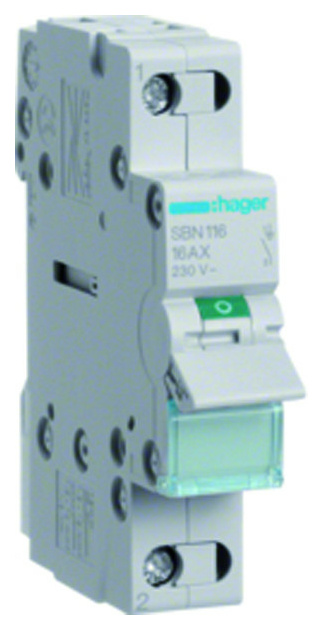 Hager SBN116 Ausschalter 1P 16A Hager SBN116 Ausschalter 1P 16A von Hager