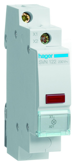 Hager SVN122 LED Leuchtmelder rot 230VAC von Hager
