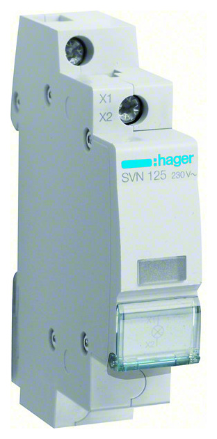 Hager SVN125 LED Leuchtmelder, klar, 230VAC von Hager