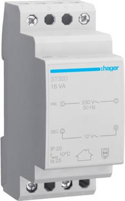 Hager Sicherheitstransformator 12 V 1.5 A ST320 (ST320) von Hager