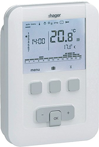 Hager Sistemas EK520 Raumthermostat, programmierbar, Batterien von Hager