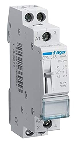 Hager Stromstoß-Schalter Hutschiene EPN518 1 Schließer, 1 Öffner 24 V/AC, 12 V/DC 16A 1St. von Hager