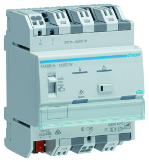 Hager TXA661A Dimmer KNX easy, 1 Kanal 300W Hager TXA661A Dimmer KNX easy, 1 Kanal 300W von Hager