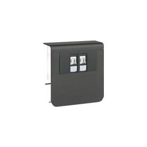 Hager Tehalit SL Geräteträger SL20080, Datenschlußdose Cat.6, 2fach, graphitschwarz, RAL 9011 2-fach RJ45, Cat.6, UAE WE (8/8), Material: PC/ABS halogenfrei (SL200809079011) von Hager