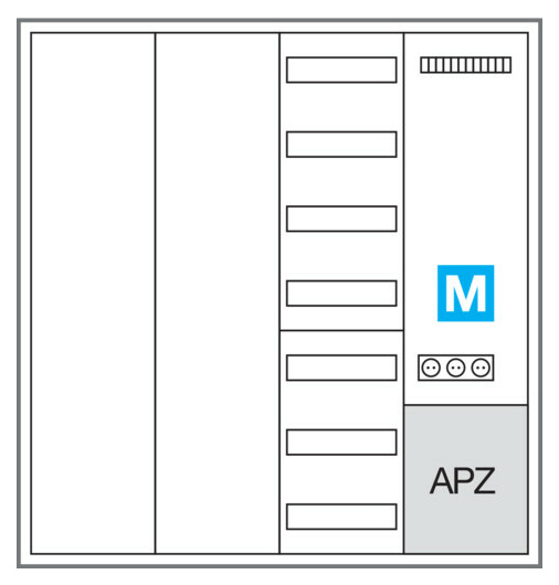 Hager ZB34VT7APZ2 Systemschrank VF-7rh/APZ/MM von Hager