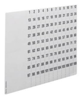 Hager ZZ90C Beschriftungsbögen Nummerier.1-108 Hager ZZ90C Beschriftungsbögen Nummerier.1-108 von Hager