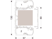 Kanalboden halogenfrei 130 brhn 70130 perlweiß - (2 Meter) von Hager