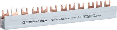 Phasenschiene KDN380A 3polig (KDN380A) von Hager