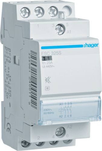 Schütz ESC325S 25A 3S 230V brummfrei (ESC325S) von Hager