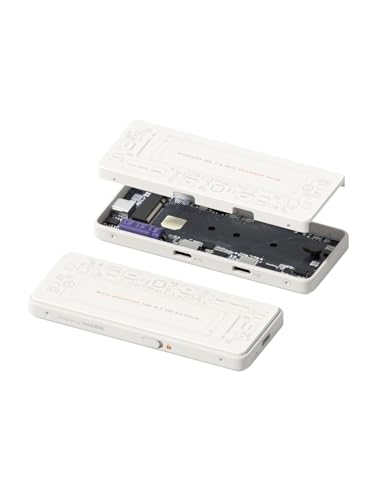 Hagibis M.2 NVMe SSD-Gehäuse, Write Protect USB C 3.2 Gen2 10 Gbit/s auf M.2 externes Festplattengehäuse mit 100 W PD, USB 2.0, Superkondensator für iPhone 16, 15 Pro Max, MacBook Pro (weiß) von Hagibis