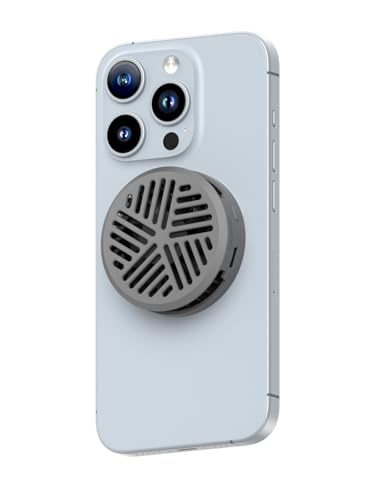 Hagibis Magnetischer handy kühlerr, ultradünner Lüfter, tragbarer, leichter phone cooler für iPhone 15 Pro Max, MagSafe-Serie, iPad Pro, Android, Tablet (grau) ipad kühler von Hagibis
