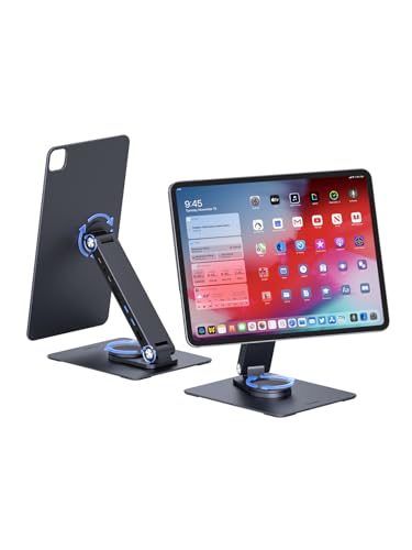 Hagibis Magnetischer iPad Ständer mit USB C Dockingstation, 360° Drehbar Verstellbarer Tablet Halter mit 4K@60Hz HDMI, 100W PD, USB 3.0, AUX und SD/Micro SD Hub für iPad Pro M4 2024 (iPC20-1H) von Hagibis