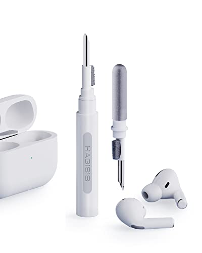 Hagibis Reinigungsset für Airpods Pro 1 2 Multifunktions-Reinigungsstift weiche Bürste für Bluetooth-Kopfhörer,Tasche,Reinigungswerkzeuge für Huawei Samsung MI Ohrhörer(weiß) von Hagibis