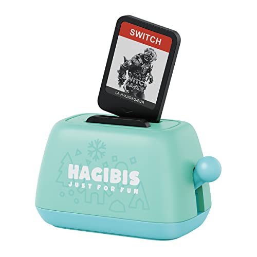 Hagibis Switch-Spielehülle, kompatibel mit Nintendo Switch-Spielkarten, tragbarer süßer Toaster-Aufbewahrungshalter, Aufbewahrung von 2 Switch-Spielkassetten (Grün) von Hagibis
