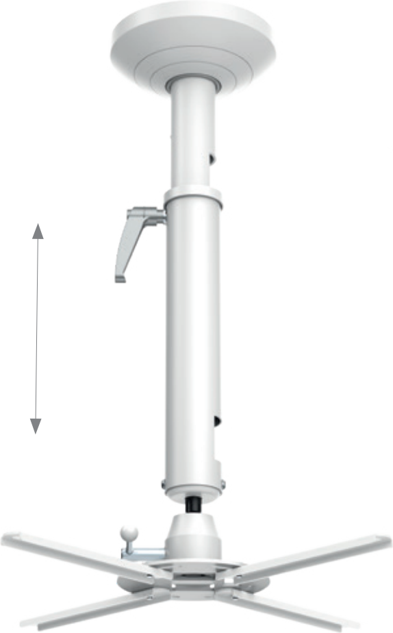 HAGOR Beamfix II - Befestigungskit (Deckenmontage) - für Projektor - 520 - 600 mm, universal - weiß von Hagor