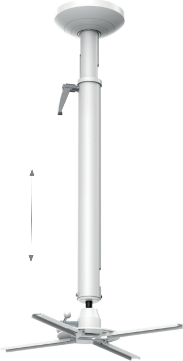 HAGOR Beamfix II - Befestigungskit (Deckenmontage) - für Projektor - 820 - 1200 mm, universal - weiß (8653) von Hagor