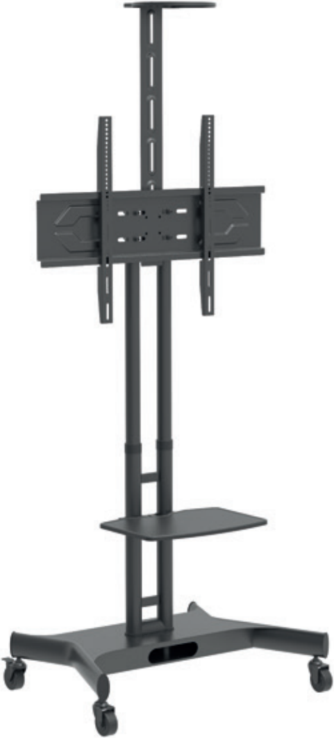 HAGOR HP Twin Stand HD - Wagen - für Flachbildschirm / AV-Ausrüstung - Schwarz - Bildschirmgröße: 140-213 cm (55-84) - Montageschnittstelle: bis zu 800 x 500 mm (8210) von Hagor