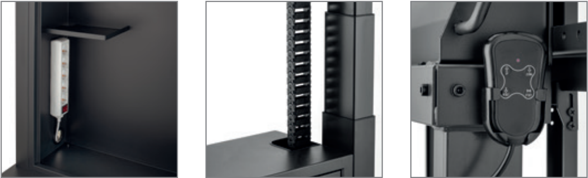 HAGOR Lift Pro Light Dual - Aufstellung - für 2 LCD-Displays (Side-by-Side) - Schwarz - Bildschirmgröße: 117-165 cm (46-65) - Montageschnittstelle: bis zu 800 x 600 mm - Bodenaufstellung (8217) von Hagor