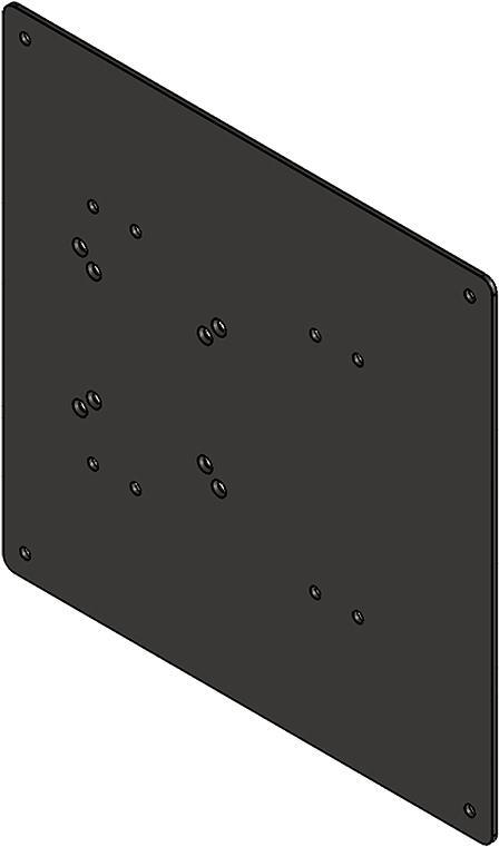 HAGOR - Montagekomponente (VESA Adapterplatte) - Schwarz - Bildschirmgröße: 124-165 cm (49-65) von Hagor