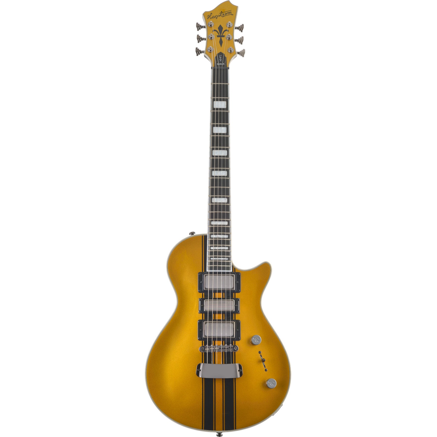 Hagstrom Ultra Max Special Blockbuster Yellow Metallic Electric Guitar Hagstrom Ultra Max Special Blockbuster Yellow Metallic Electric Guitar von Hagstrom