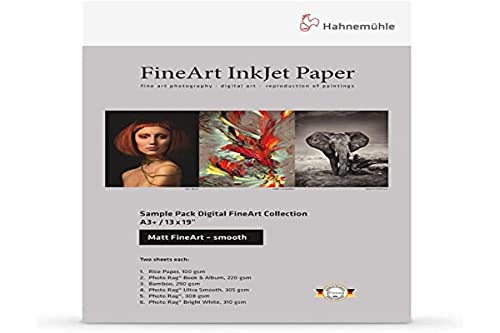 Hahnemühle 10640303 Digital FineArt Samplepack, smooth, 210 x 297 mm, matt glatt von Hahnemühle