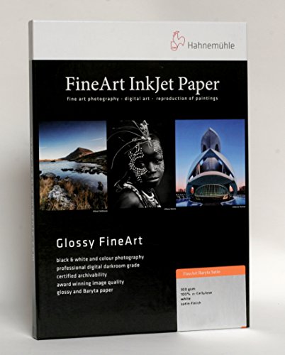Hahnemühle 10641731 Digital FineArt Baryta Satin Papier, 300 g/m², DIN A3+, 329 x 483 mm, weiß von Hahnemühle