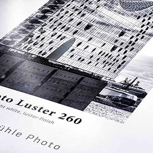 Hahnemühle 10641934 Photo Luster Papier, 260 g/m², DIN A4, 210 x 297 mm, hellweiß, 250 Blatt von Hahnemühle