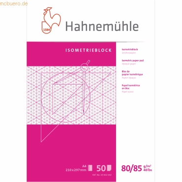 Hahnemühle Isometrieblock A4 80/85g/qm 50 Blatt Hahnemühle Isometrieblock A4 80/85g/qm 50 Blatt von Hahnemühle