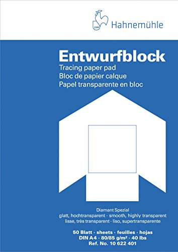 Transparentblock A4 80/85 g/qm 50 Blatt von Hahnemühle