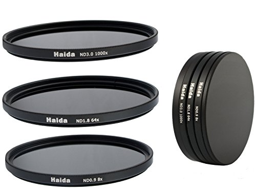 HAIDA Neutral Graufilter Set 82mm bestehend aus ND8x, ND64x, ND1000x Filtern - inkl. Stack Cap Filtercontainer + Pro Lens Cap mit Innengriff HAIDA Neutral Graufilter Set 82mm bestehend aus ND8x, ND64x, ND1000x Filtern - inkl. Stack Cap Filtercontainer + Pro Lens Cap mit Innengriff von Haida