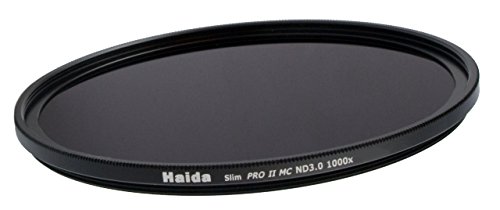 HAIDA Slim Graufilter PRO II MC (mehrschichtvergütet) ND1000x 62mm - Schlanke Fassung + Cap mit Innengriff von Haida
