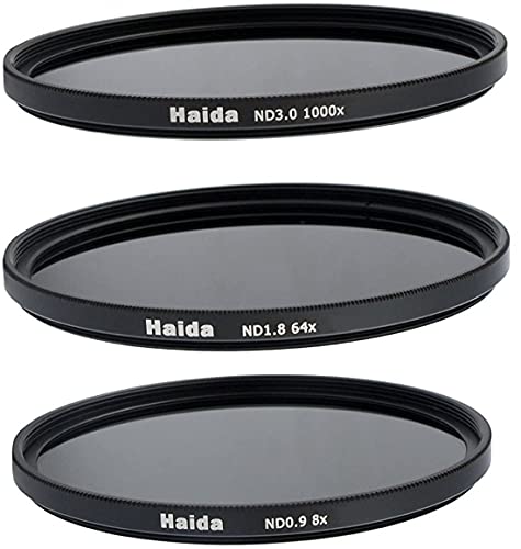 Haida ND 3er Graufilter Set 49 mm - Bestehend aus ND8x, ND64x, ND1000x Haida ND 3er Graufilter Set 49 mm - Bestehend aus ND8x, ND64x, ND1000x von Haida
