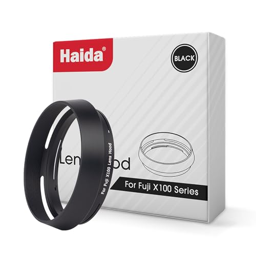 Haida Schwarze Gegenlichtblende kompatibel mit Fujifilm Fuji X100VI X100 X100S X100F X100T X100V Digitalkamera von Haida