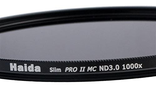 Haida Slim Graufilter PRO II MC (mehrschichtvergütet) ND1000x 55 mm - Schlanke Fassung + Cap mit Innengriff von Haida