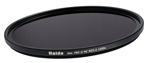 Slim Graufilter PRO II MC (mehrschichtvergütet) ND1000 77mm. Schlanke Fassung + Cap mit Innengriff von Haida