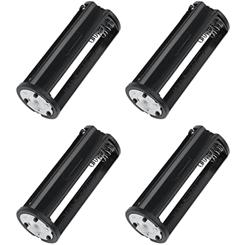 Haidong AAA-Batteriehalter, zylindrischer Batteriehalter, schwarzer Zylinder, 3 x 1,5 V, AAA-Kunststoff-Batterie-Speicher-Adapterhülle für 3 x 1,5 V AAA-Batterie-Taschenlampe (4 Stück) von Haidong