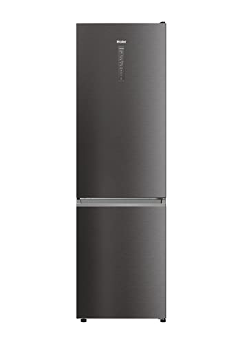 Haier 2D 60 SERIE 3 HDW3620DNPD Kühl-Gefrier-Kombination mit Edelstahlfront/Total No Frost/Smart hON-App/HumidityZone/XXL Nutzinhalt/Leise nur 36 db(A) / Dark Inox von Haier