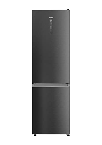 Haier 2D 60 SERIE 5 HDW5620 CNPD Kühl-Gefrierkombination/Total No Frost/Smart hON-App/HumidityZone/XXL Nutzinhalt/Leise nur 36 db(A) / Dark Inox von Haier