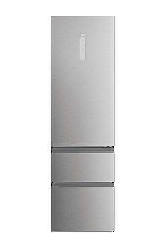 Haier 3D 60 SERIE 5 HTW5620DNMG Kühl-Gefrierkombination/Total No Frost/Smart hON-App/Easy Access Gefrierschubladen bis zu 30% Energie einsparen/XXL Nutzinhalt/Leise mit 35 db(A) / Inox von Haier