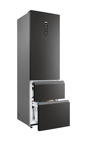 Haier Kühl Gefrierkombination schwarz 3D 60 SERIE 5 HTW5620DNPT I 2,05m, No Frost I Ergonomische Gefrierschubladen I Kühlschrank mit Gefrierfach freistehend, Kapazität 414L I Wi-Fi, smarte Kühlfächer Haier Kühl Gefrierkombination schwarz 3D 60 SERIE 5 HTW5620DNPT I 2,05m, No Frost I Ergonomische Gefrierschubladen I Kühlschrank mit Gefrierfach freistehend, Kapazität 414L I Wi-Fi, smarte Kühlfächer von Haier