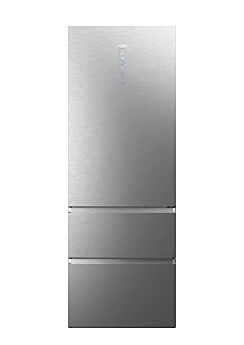 Haier 3D 70 SERIE 7 HTW7720DNMP Kühl-Gefrierkombination/Total No Frost/Smart hON-App/Easy Access Gefrierschubladen: Bis zu 30% Energie einsparen/HumidityZone/Leise nur 29 db(A) / Inox von Haier