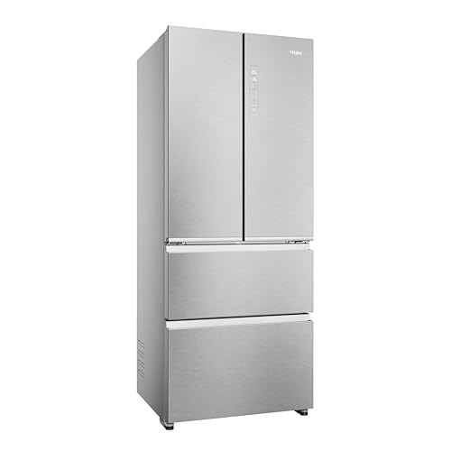Haier FD 70 SERIE 3 HFR3718ENMM Kühl-Gefrier-Kombination I French Door-Türen I Easy Access-Gefrierschubladen I Total No Frost I MyZonePlus I Modernes Design mit Front aus Glas von Haier