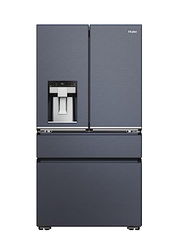 Haier French Door 90 SERIE 7 PRO HFW7918EIMB Kühl-Gefrierkombination/Total No Frost/Smart hON-App/HumidityZone/MyZone XL/Leise nur 35 db(A) / Türdisplay/Obsidian Black Inox von Haier