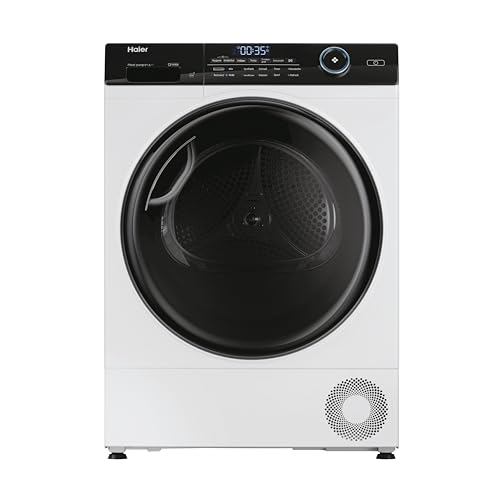 Haier I-PRO SERIE 5 HD91-A3959E Wärmepumpentrockner / 9 kg/A+++ / Smart Home - Wi-Fi & hOn App/Hygiene-Funktion/I-Refresh Dampfprogramm/Schontrommel [Energieklasse A+++] von Haier