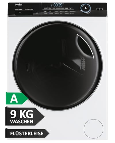 Haier Frontlader Waschmaschine 9kg I I-PRO SERIE 5 HW90-B14959U1 I Washing Machine mit A-Effizienz, 1.400 U/Min. & leisem Direktantrieb I Per App steuerbar I Inkl. Schontrommel & Refresh-Programm von Haier