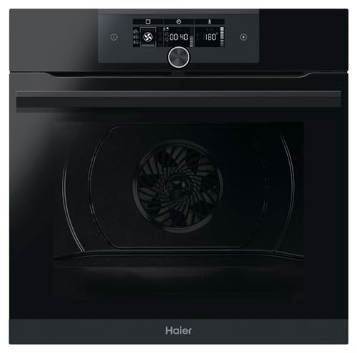 Haier I-TURN Serie 6 HWO60SM6F5BHD / Einbau-Backofen/Heißluft/Grill / 60 cm/Touch Bedienung mit Drehwähler/Hydrolyse Reinigung/Wi-Fi Funktion / 2-fach Teleskopauszüge von Haier