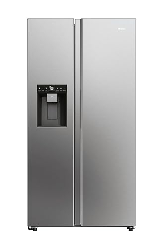 Haier Side by Side 90 SERIE 7 HSW79F18CIMM Kühl-Gefrierkombination/Wasser- und Eiswürfeldispenser/Total No Frost/XXL-Nutzinhalt/WiFi & hOn-App/Daylight Beleuchtung/Edelstahlfront von Haier